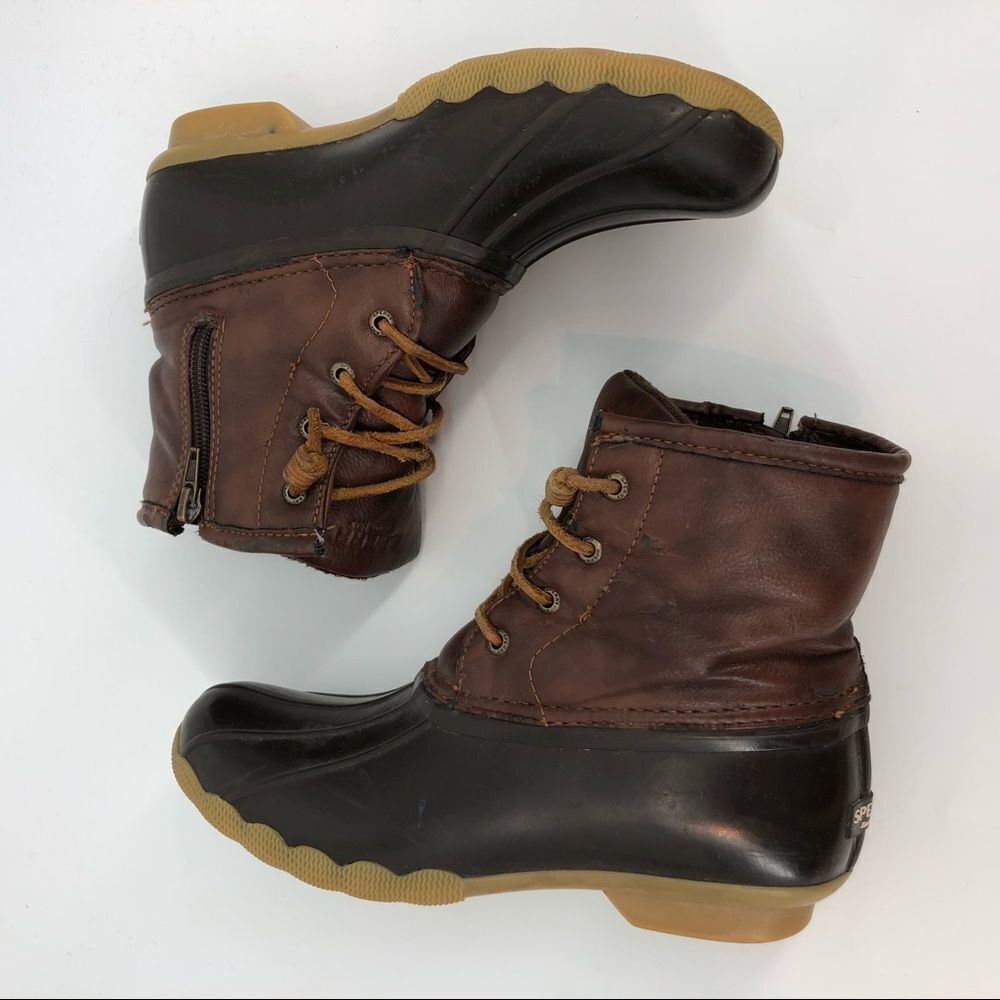 Sperry Saltwater Duck Boots Dark Brown